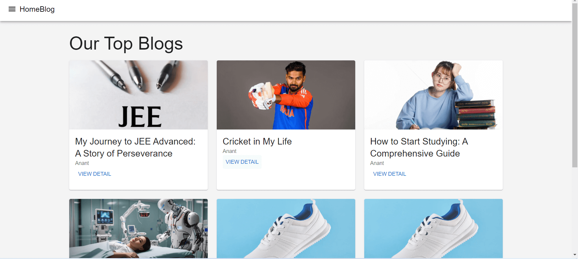 HomeBlog – Blogging Platform