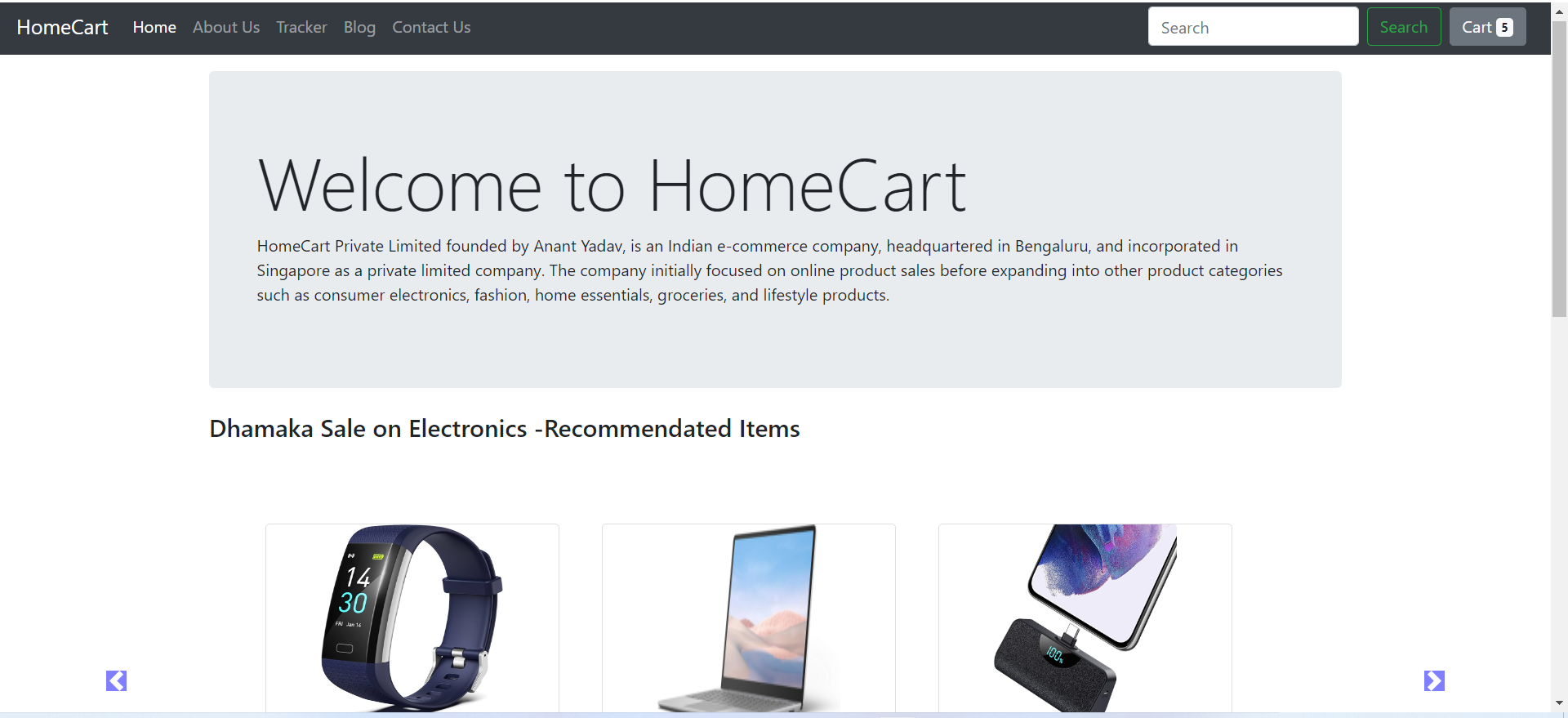 HomeCart – E-commerce Platform